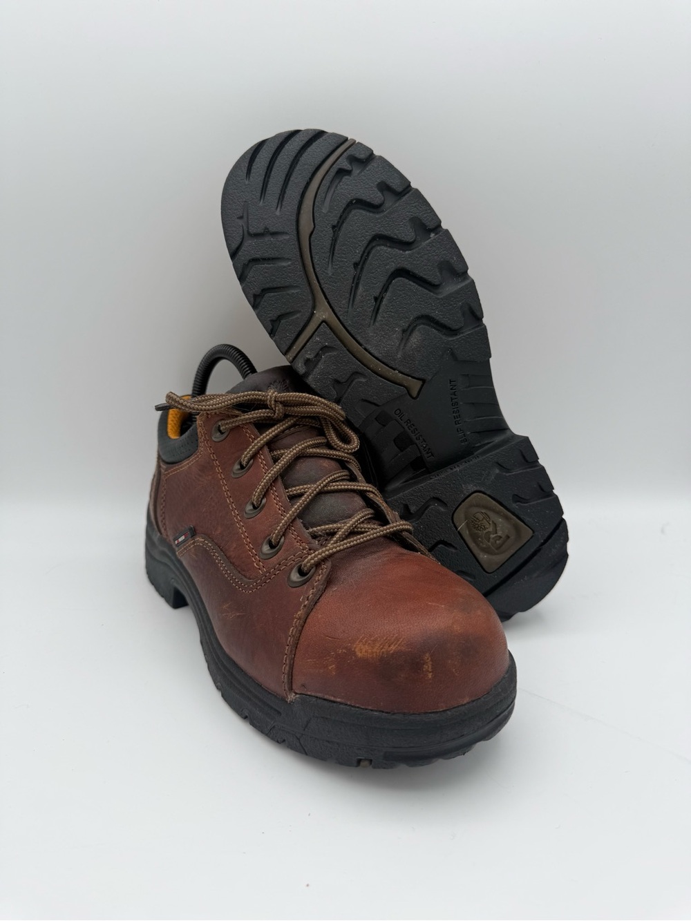 Women's Timberland PRO TiTAN Oxford Leather Alloy Toe PPE Work Shoes Size 8